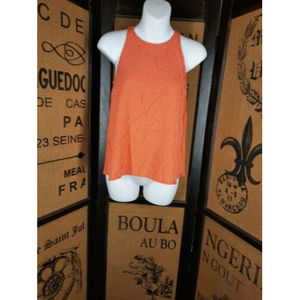 Old Navy Women's Tank Top Orange White Flowers Sleeveless size extra small xs